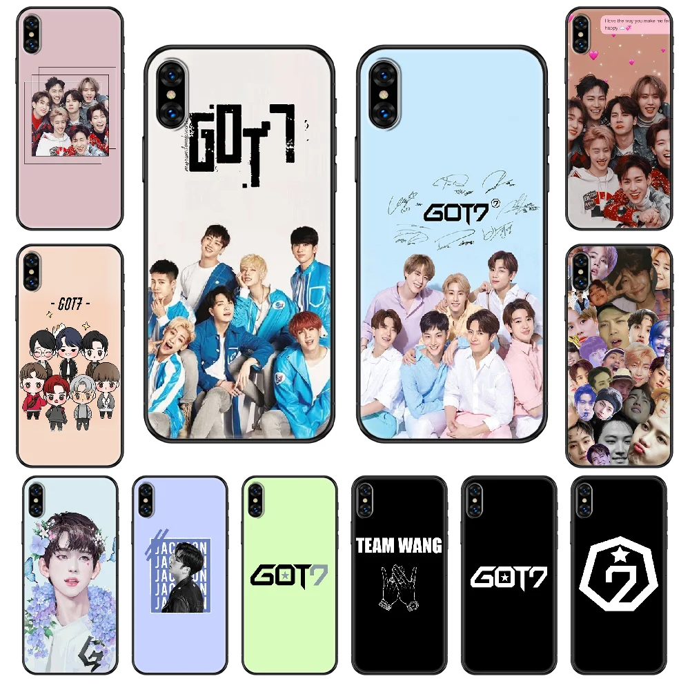 Чехол для телефона KPOP Got7 Seven чехол iphone 5 5s se 2 6 6s 7 8 12 mini plus X XS XR 11 PRO MAX черный красивый