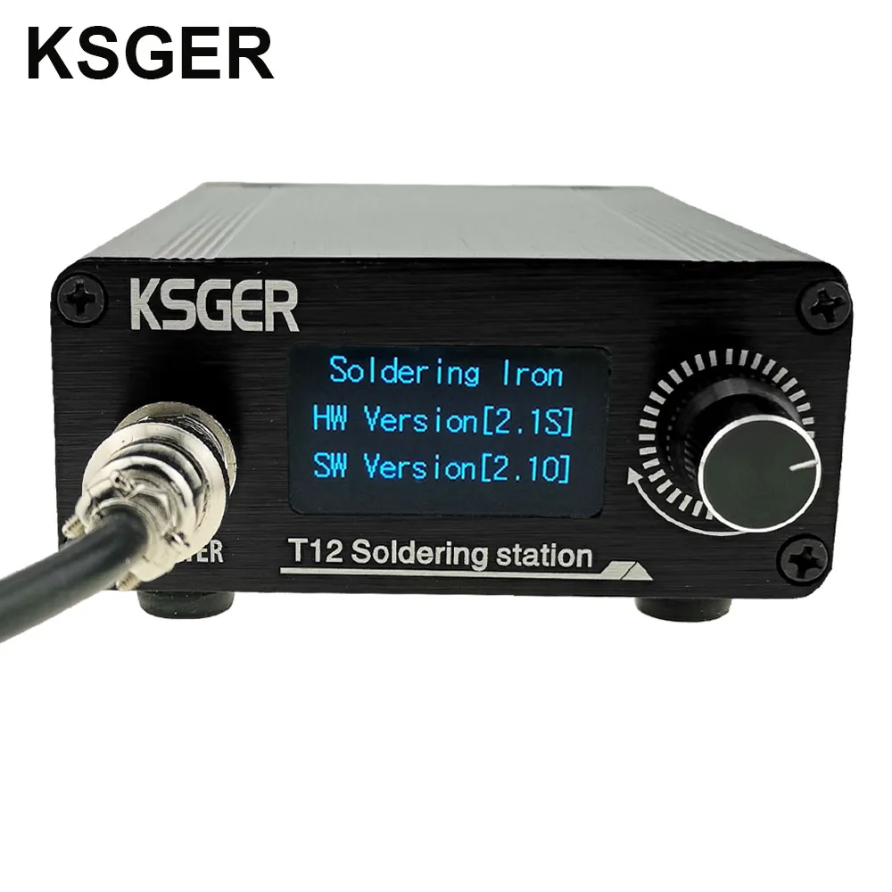 KSGER T12 паяльная станция AC/DC железные наконечники STM32 OLED V2.1S Электрический