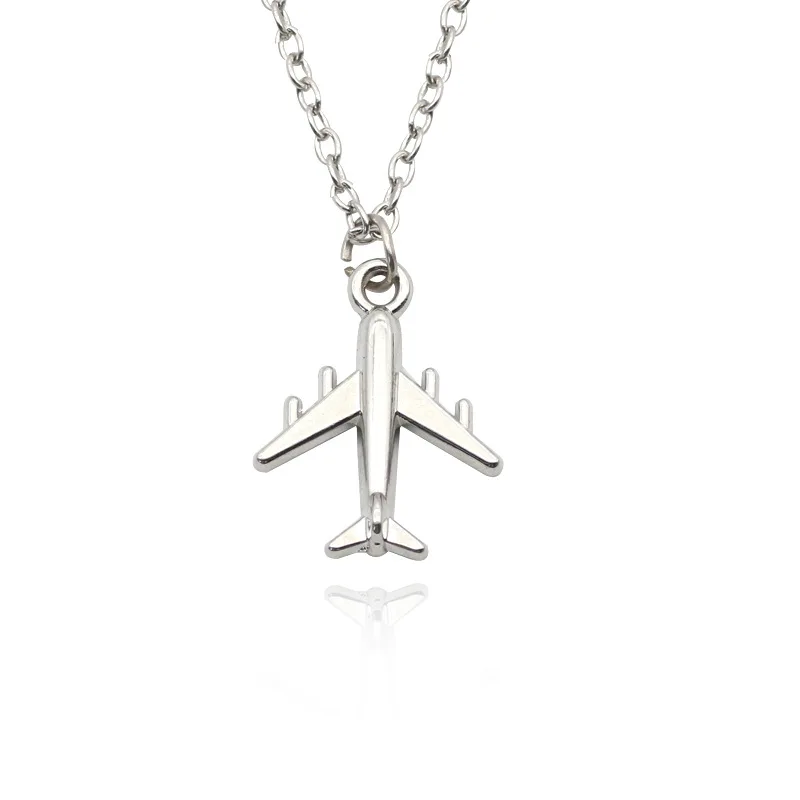 Aircraft Necklace Fashion Trinket Alloy Jewelry Plane Necklace Charm Air Plane Pendant Necklaces For Men Women Aircraft Gifts (2)