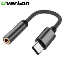 Aux cabo de áudio usb tipo c a 3.5 adaptador de fone de ouvido tipo-c a 3.5mm conversor de fone de ouvido para samsung s9 s8 huawei p20 adaptador usbc