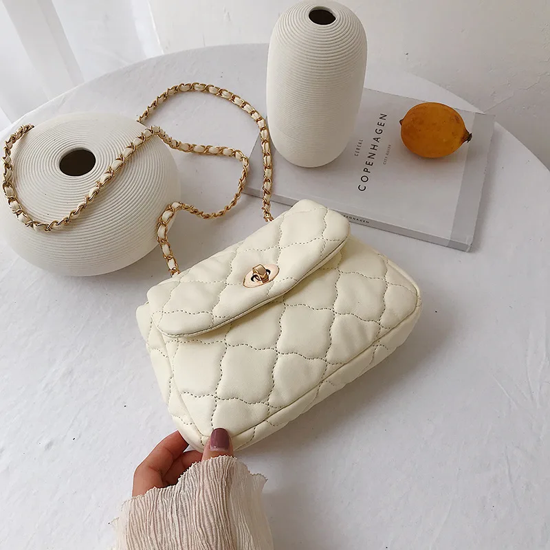 

Summer Small Bag Women's 2020 New Style Korean-style Summer Hipster Versatile Shoulder Fashion Rhombus Chain Bag