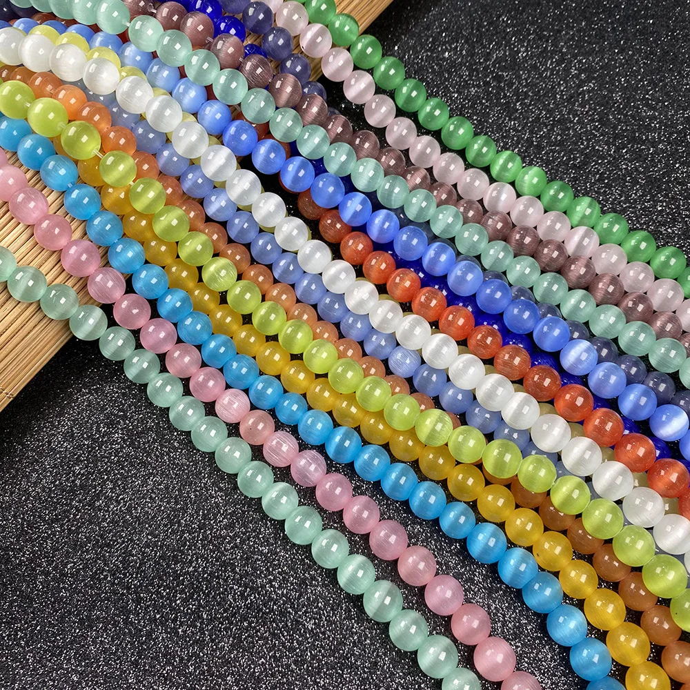 

Natural Stone Beads Opal Stone Round 4/6/8/10 Mm Loose Beads for Jewelry Making DIY Bracelet Necklace Earings Accessories