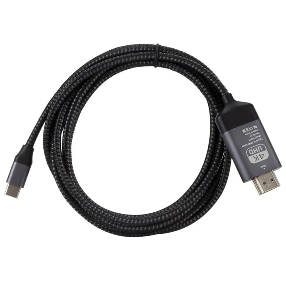 Тип C к HDMI HD tv AV ТВ кабель адаптер для samsung Galaxy S9 S10 Note 9 для MacBook Smart конвертер - Цвет: 4K60hz  black