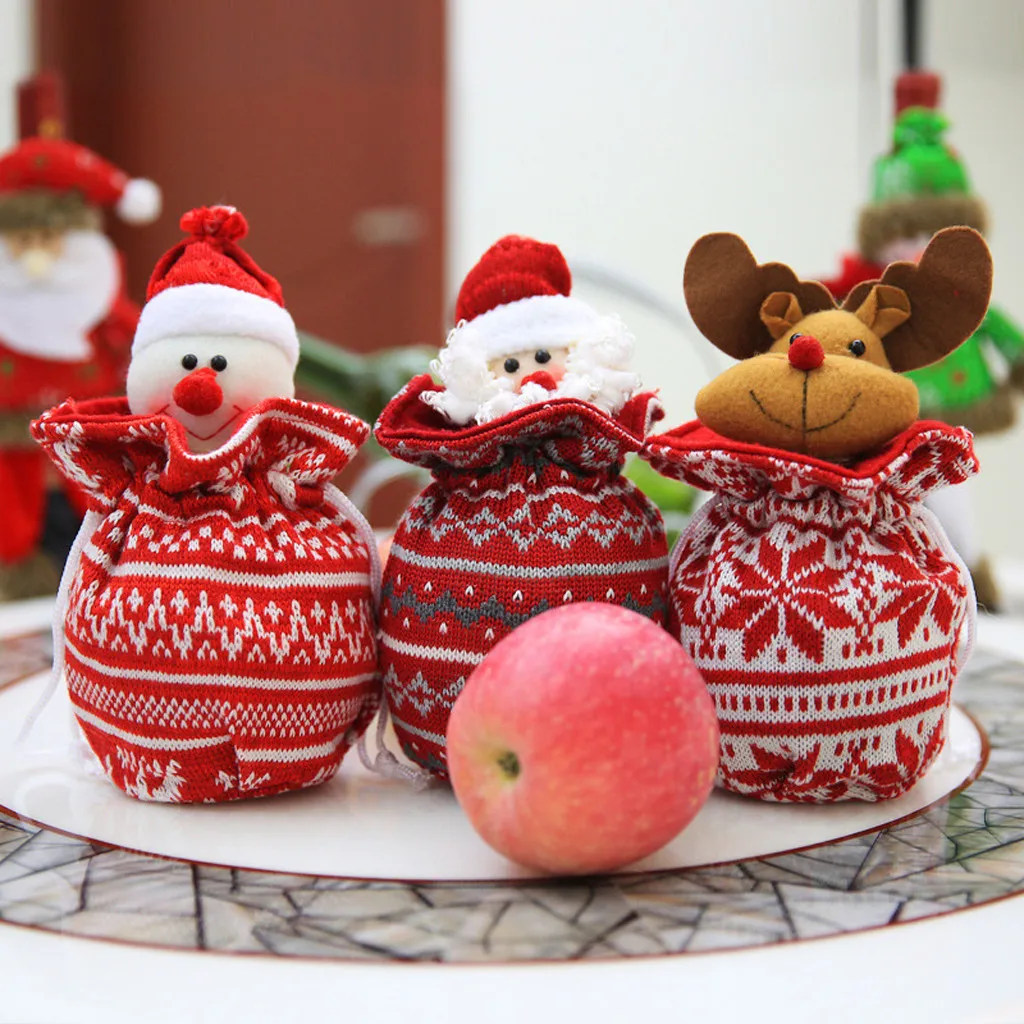 MUQGEW рождественские игрушки-украшения снеговик олень мешок подарок портативный мешочек для яблок конфеты мешок олень шаблон коробка