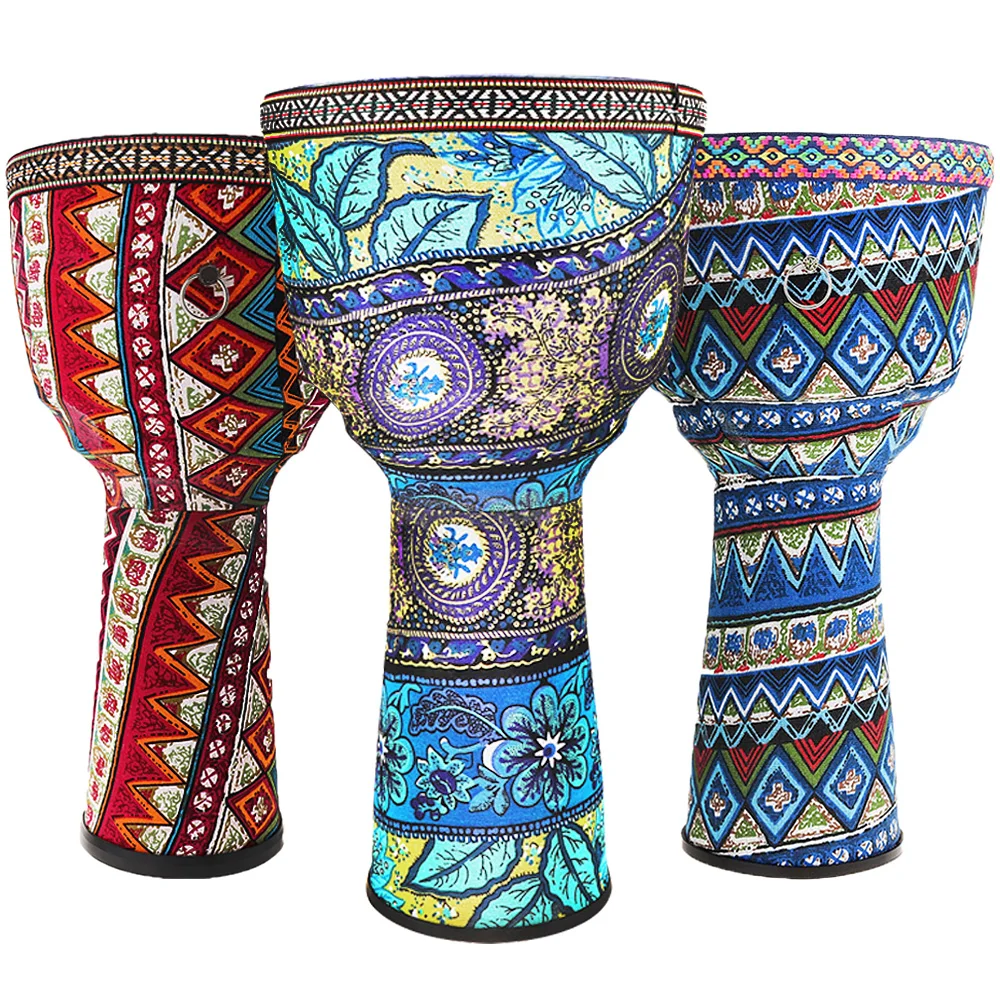 Preise Trommeln 8 Zoll Afrikanische Djembe Trommel Bunten Tuch Kunst ABS Barrel PVC Haut Kinder Hand Trommel percussion instrumente