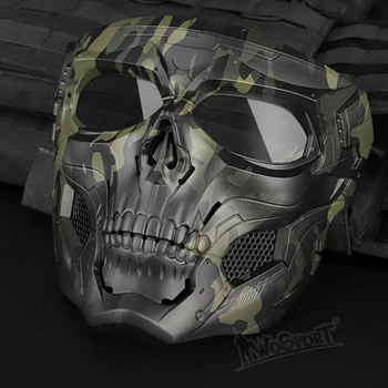 

Tactical Paintball Skull Masks Outdoor Breathable Hunting Shooting Skull Mask Military Full Face Safety Airsoft Paintball Masks