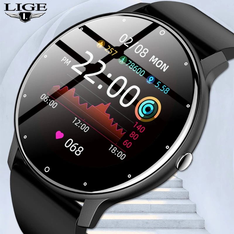 Lige 2022 Fashion Smart Watch Men Fitness Bracelet Heart Rate Blood  Pressure Monitoring Sports Tracker Smartwatch Gift For Women - Smart  Watches - AliExpress