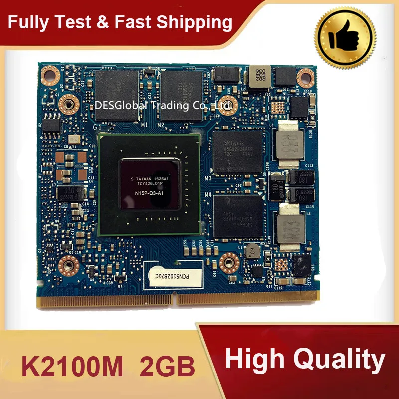 

Original K2100 K2100M 2GB N15P-Q3-A1 DDR5 VGA Video Graphics Card For Dell M4700 M4800 Fully Tested Fast Shipping