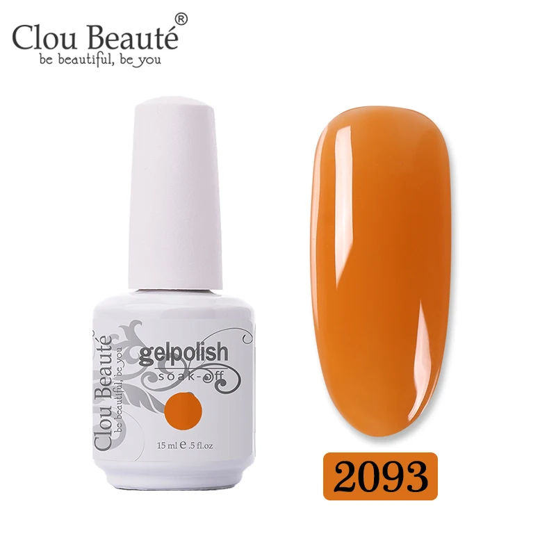 2093 Clou Beaute кофейная Коричневая серия гель лак для ногтей карамельный УФ светодиодный лак для ногтей Полупостоянный Гель-лак Гибридный праймер 15 мл - Цвет: 2093