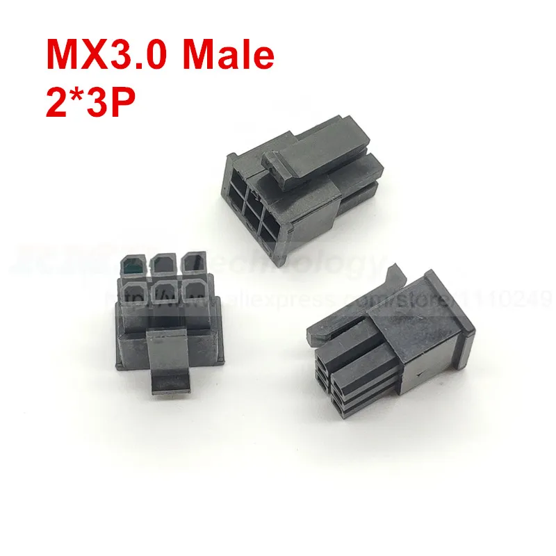 Automotive wiring harness connector male 2-24 pin MX3.0 3mm wire connector terminals wire connector electrical connectors electrical connector cable connector 10pcs/lot for PC/computer graphics card PCI-E Power