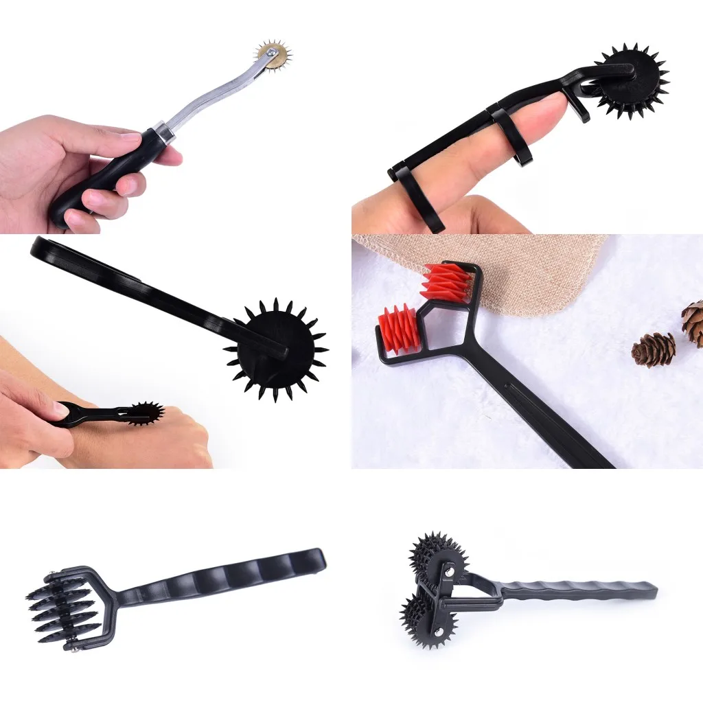 Stainless Steel Wartenberg Pinwheel Needles Wheel Roller Submissve Sex Slave Torture Kit