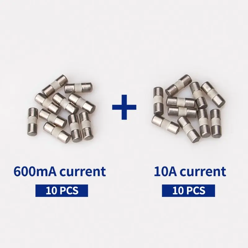 20pcs/10pcs Ceramic Fuse For Multimeter Instrument 600mA 10A British Plug G8TB | Инструменты