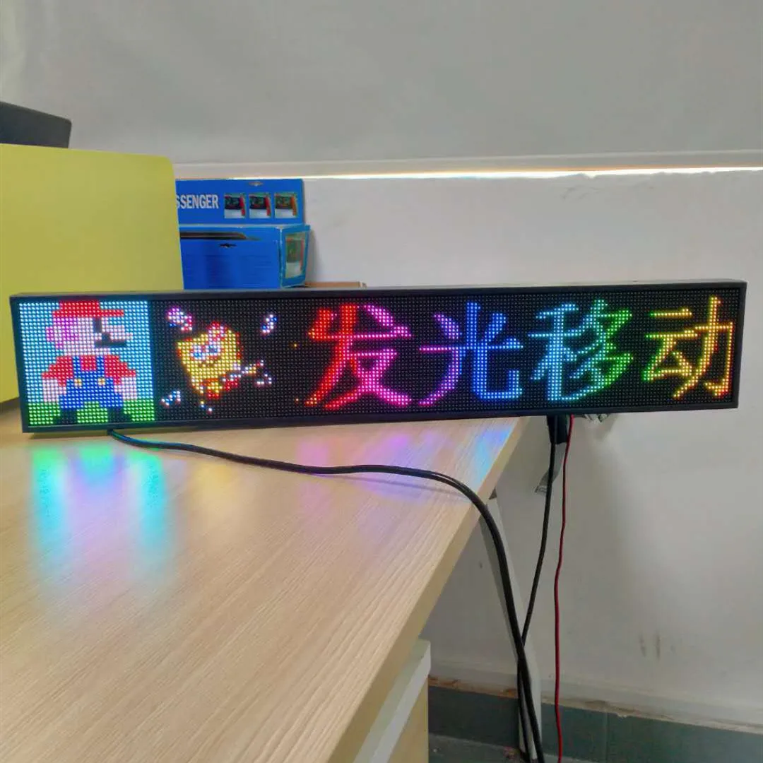 P4MM 85cm LED full-color APP programmable scrolling message LED display board store or 12v car billboard sign
