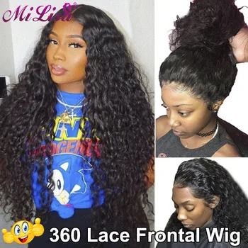 

Water Wave Wig 360 Lace Frontal Wigs Pre Plucked With Baby Hair Brazilian Remy Wig Lace Front Human Hair Wigs for Black Women