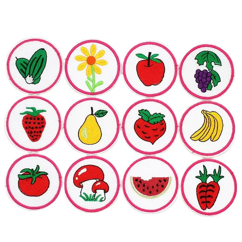 12pcs/set Mix Cartoon Fruits Vegetable Stickers Iron On Embroidered Kids  Jean Coat Sweater Patches Diy Sewing Appliqued Supplier - Patches -  AliExpress