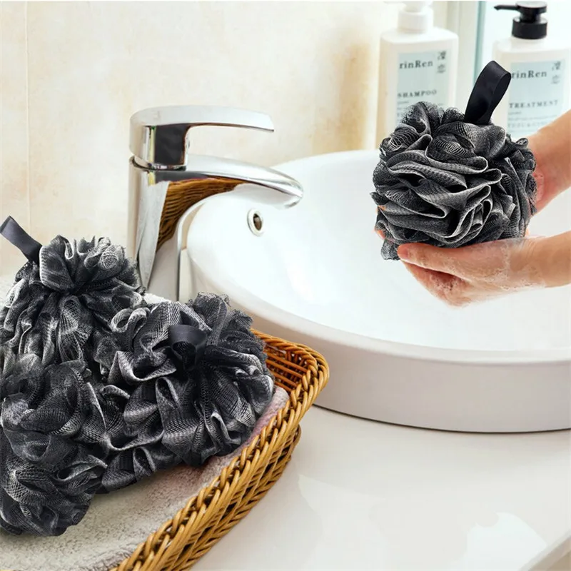 Soft Shower Loofah Bath Ball Sponge Extra Large Mesh Pouf Home Exfoliating Rich Bubbles Body Wash Scrubber Ball Bath Newest