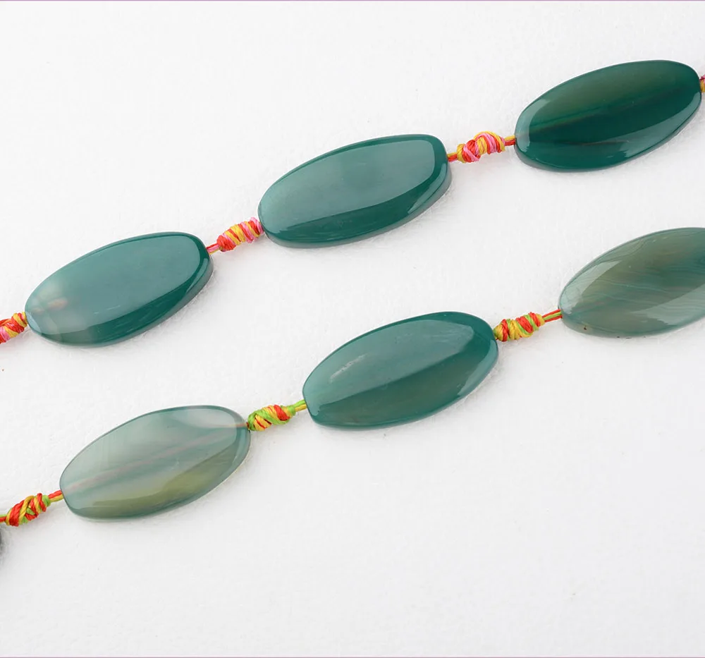 Natural Deep Green Agate Leaves Shape loose beads For DIY Bracelet Necklace Jewelry Making Strand 15