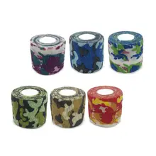 6 шт./партия цвет самоклеющиеся повязки ПЭТ печать эластичная лента палец запястье спортивный наколенник, поддержка фиксированные повязки