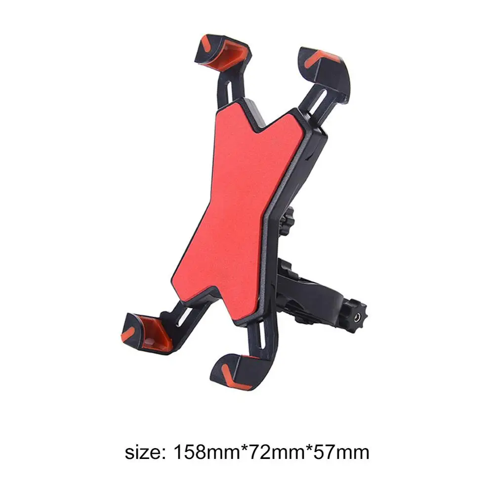 Крепление на руль велосипеда, многофункциональный универсальный держатель для велосипеда MTB Горный мобильный мотоцикл, силиконовая поддержка для сотового телефона - Цвет: Красный