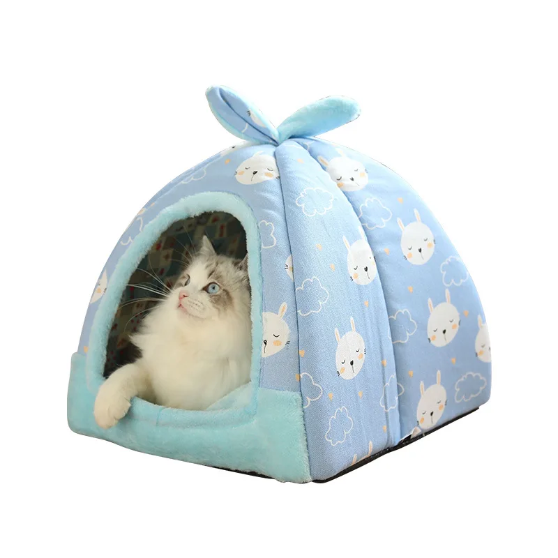 Petshy Yurt палатка для питомца кошки кровать Дом моющаяся маленькая собака котенок гнездо пещера кровать для кошек Подушка для сна диван многофункциональная кошка дом - Цвет: Pet-746-7