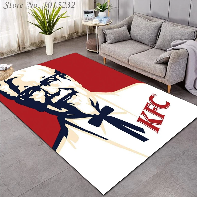 

KFC Grandpa 3D Carpet for Living Room Area Rug Floor Mat Bedside Hallway Doormat Kids Bedroom Carpet Home Decoration