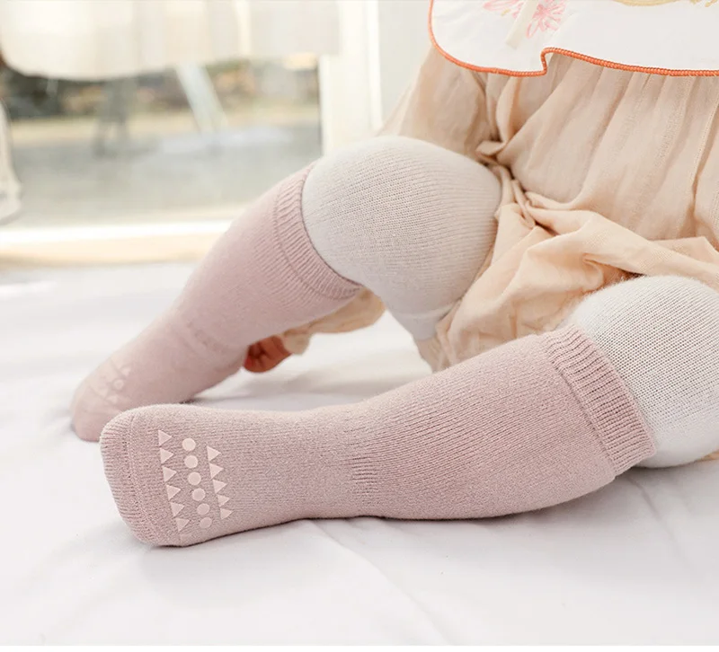 Thickened Kids Socks Baby Floor Socks Boys Girls Pure Color Cotton Warm Non-Slip