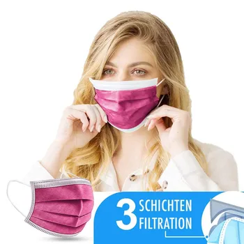 

Disposable Safety Face Mask Personal Breathable Facial Mask 3Ply Ear Loop 100PC Health Care Fast Shipping Covers Mouths For Adlu
