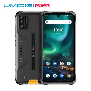 UMIDIGI BISON IP68/IP69K Waterproof Rugged Phone 48MP Matrix Quad Camera 6.3" FHD+ Display 6GB+128GB NFC Android 10 Smartphone