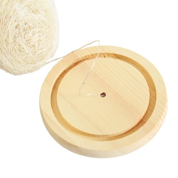 

Beauty Flower Clear Glass Dome Wooden Base With LED Light Party Valentine's Day D08D