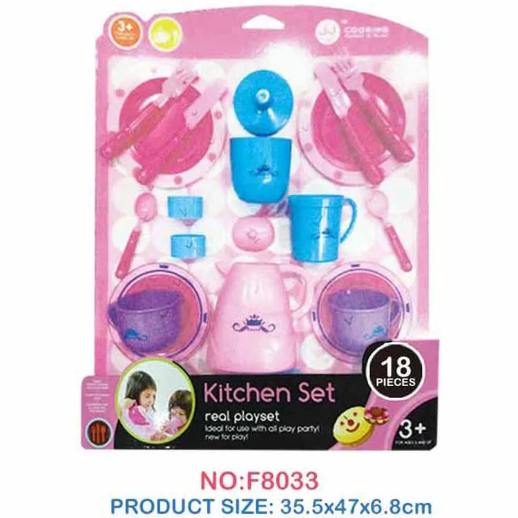 

Children Play House Food Toy 18pcs Tea Pot Set Educational Kitchen Food Toy Hot Sales