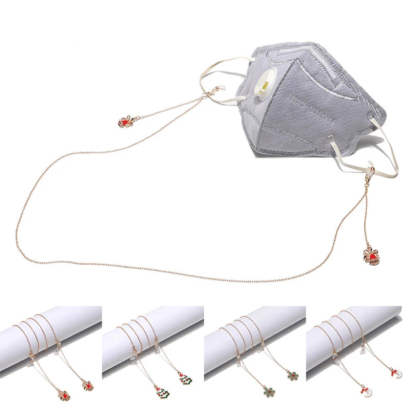 

Charm Christmas Glasses Chain Non-slip Eyeglasses Cord Mask Chain Xmas 2021 New Year Glasses Holder Pendant Eyewear Accessories