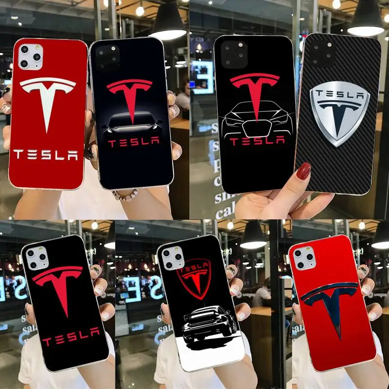 Роскошный милый чехол для телефона с логотипом TESLA iPhone 11 pro XS MAX 8 7 6 6S Plus X 5S SE 2020 XR |