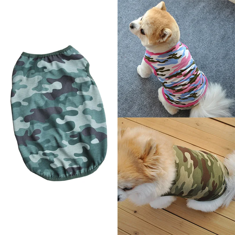 Hoomall Pet жилет-одежда для собак летняя камуфляжная футболка для маленькой собаки хлопковая спортивная одежда костюм щенка кошки товары для домашних животных