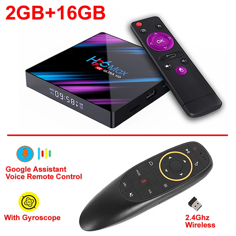H96 MAX 3318 Android 9,0 Smart tv Box Rockchip RK3318 4 Гб ОЗУ 64 Гб ПЗУ BT4.0 USB3.0 2,4G 5G двойной wifi 3D 4K HDR медиаплеер - Цвет: 2GB 16GB add G10