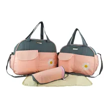4 sacs à couches pour maman, sac de poussette de grande capacité, fourre tout multifonction étanche pour voyage en plein air 