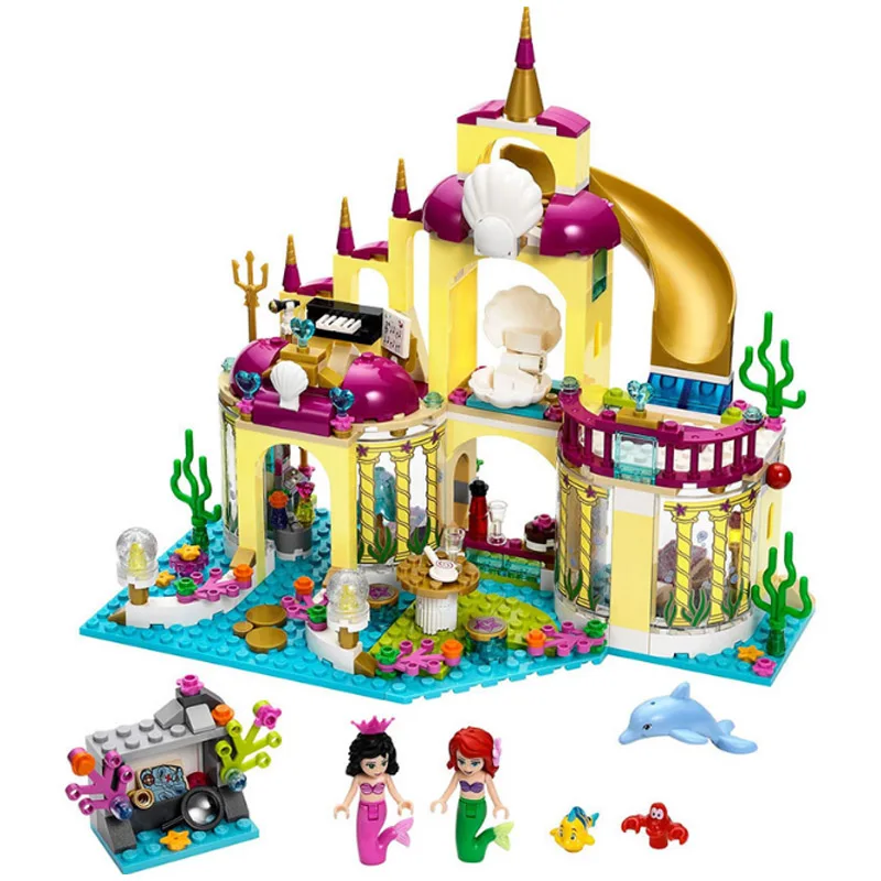 

Legoinglys Friends Princess Underwater Palace 10436 Legoings Princess Model Building Kits Blocks Bricks Girl Toy Gift For Child