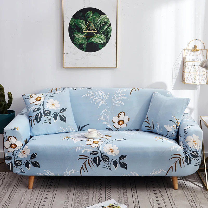 Геометрический напечатанный Чехол для дивана спандекс стрейч чехлов все включено секционный диван полотенце один/два/три/четыре-местный 1 шт - Цвет: color01