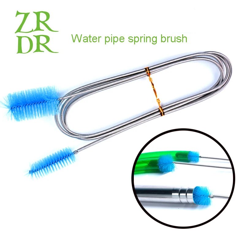 

ZRDR Fish tank external filter brushdouble-headed inlet and outlet pipe cleaningspring brush pipe brush1.55 meters cleaning tool