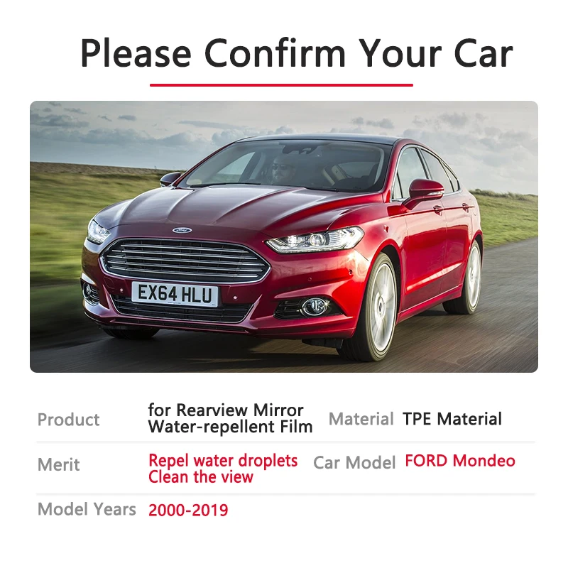 Полное покрытие противотуманной пленки зеркало заднего вида для Ford Mondeo mk3 mk4 mk5 2000~ аксессуары Fusion 2004 2006 2008 2010