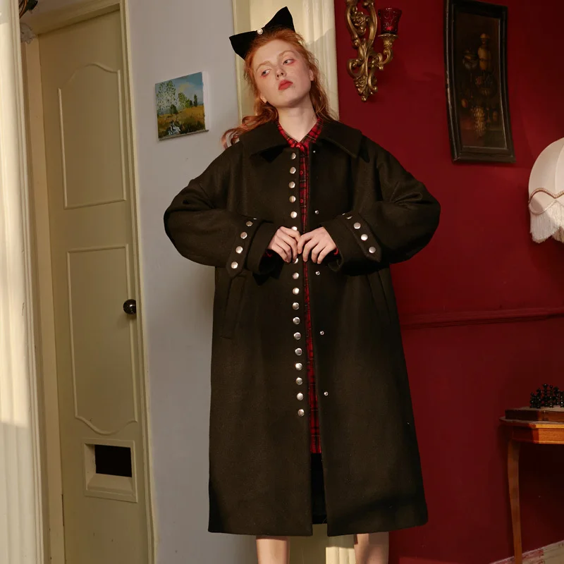 UNIFREE woolen coat embroidery pattern spring explosion style popular female U201C213H1A1 | Женская одежда