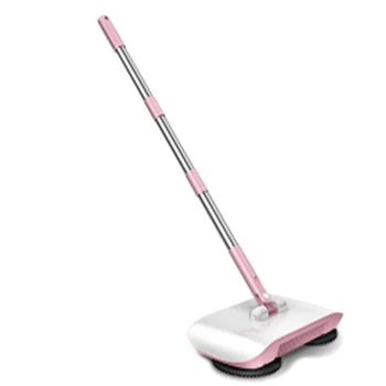 

HOT-2 In 1 Hand Push Vacuum Cleaner Set Home er Broom Dustpan Handheld Dust Collector Indoor Carpet Floor Cleaners-Pink