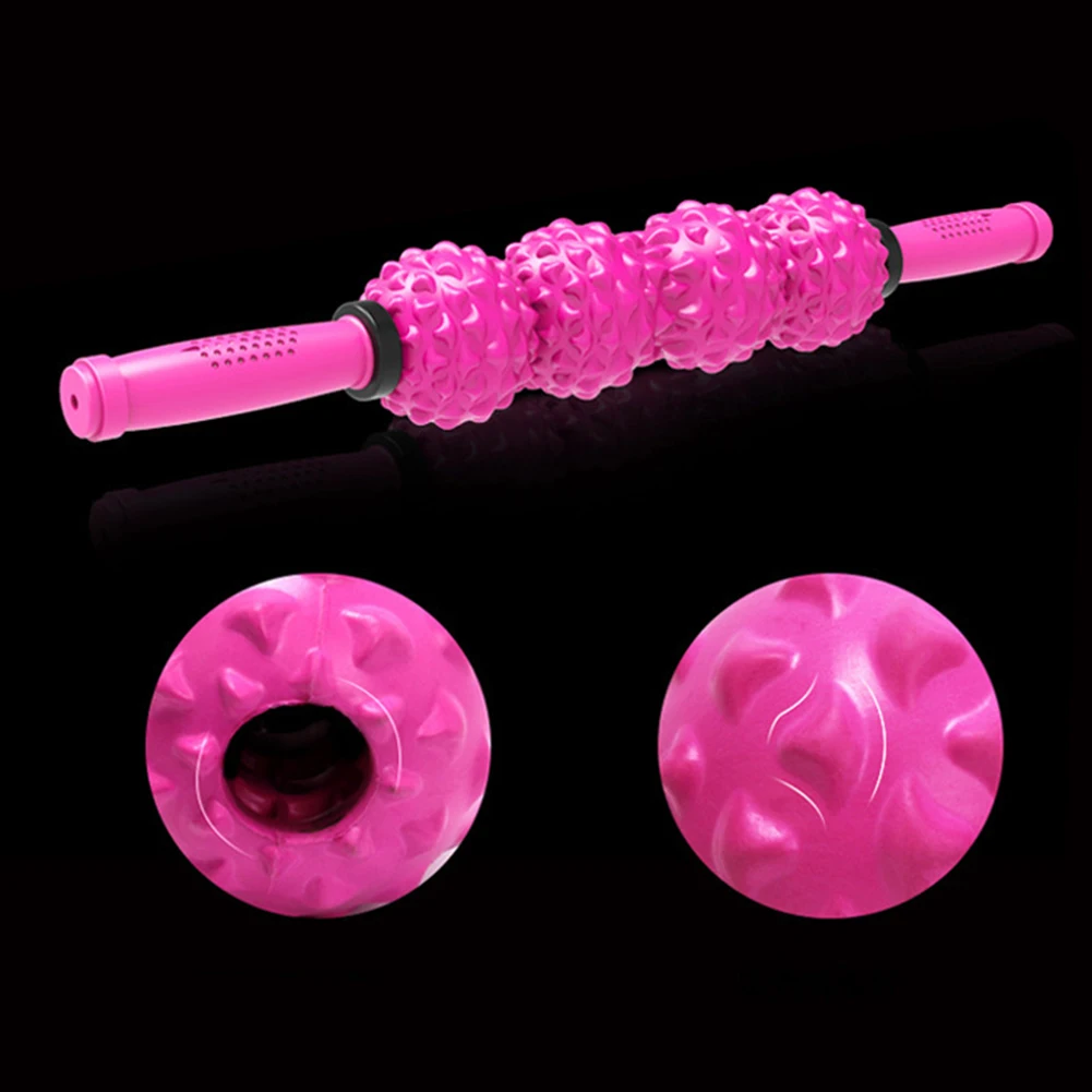 Exercise Yoga Roller Therapy Back Sports Healthy Body Fitness Equipment Legs Recovery Massage Stick With Balls Relaxing Muscle