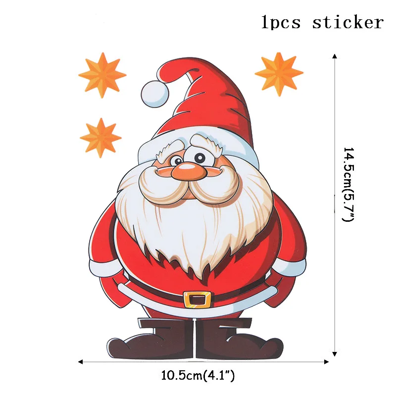 Рождественская Подарочная коробка Санта Клаус Рождественская елка украшения шар новогодний Navidad рождественские кухонные украшения для дома Kerst Noel - Цвет: 1pcs stickers c