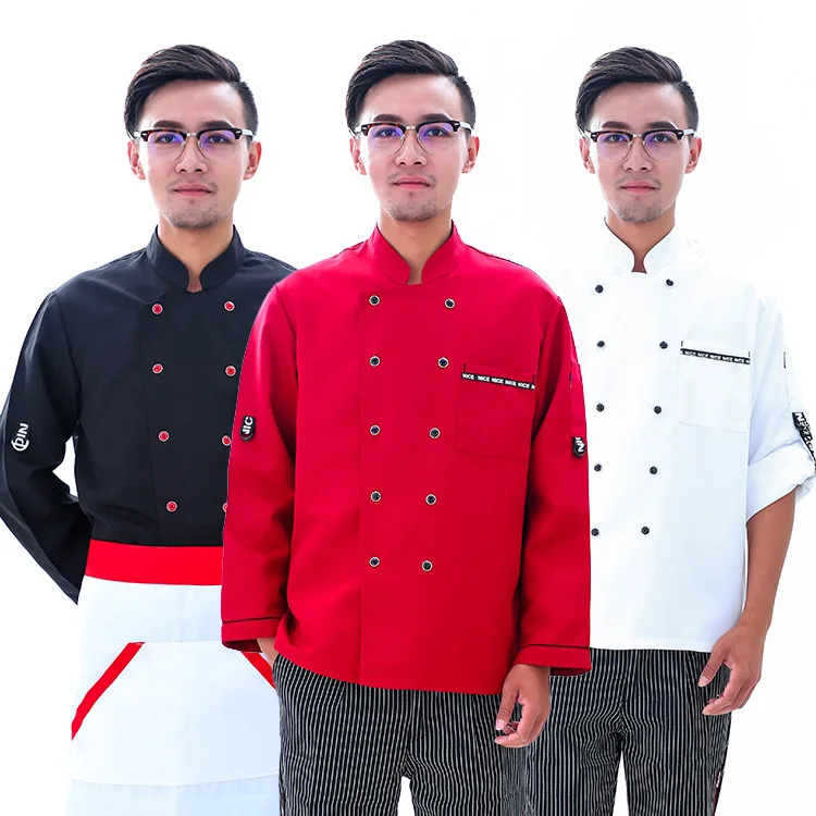 

Work Uniform Chef Clothing Shirt Restaurant Printing Unisex Kitchen Bakery Cool Breathable Wholesale Brand Name Material Gender