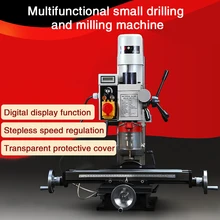 Бурение и фрезерование интегрированный станок Домашний Настольный скамья дрель Высокая точность обработки металла многофункциональное сверление