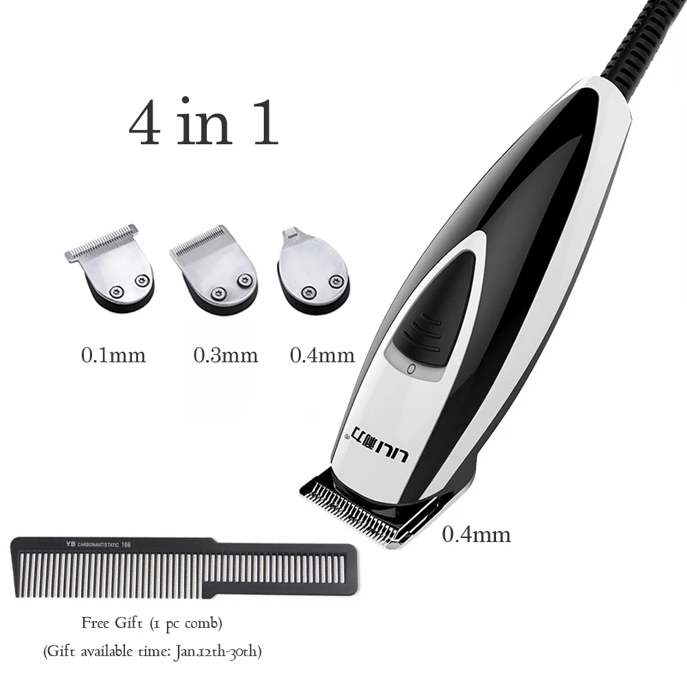 

4 In 1 Multi-Function Hair Clipper Professional Corded Hair Trimmer Beard Trimmer Hair Cutter Shaving Barber Shaver Hair Clipper