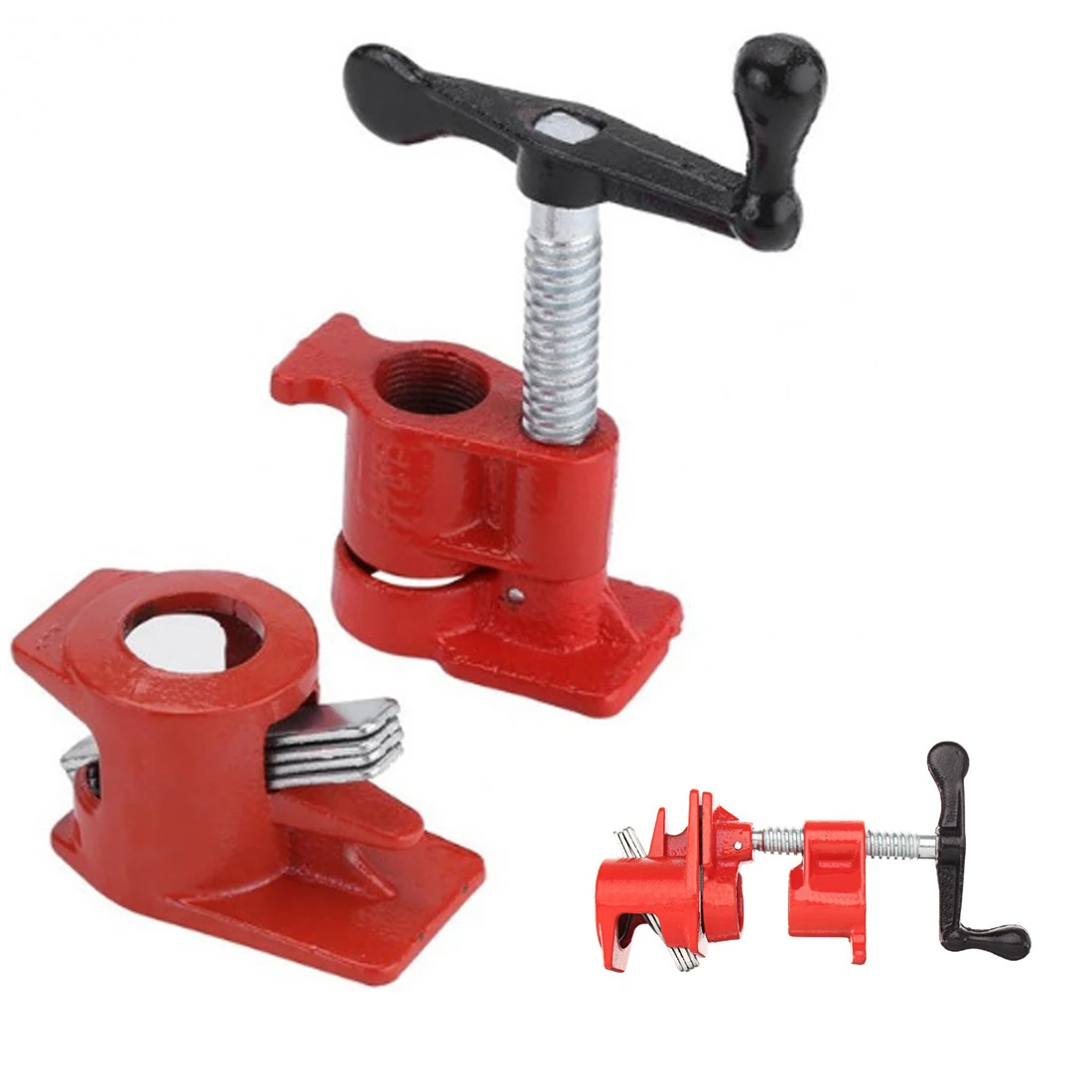 

3/4 Clamp Water Pipe Clamp Heavy Duty Pipe Clamp for Woodworking Gluing Steel Iron Fixture Carpenter Hand Tool