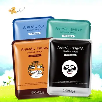 

1pc Cute Tiger/Panda/Puppy/Sheep Mask Whitening Moisturizing Oil Control Animal Face Masks Skin Care