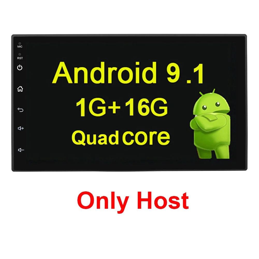 Android 1 16G host 2 Din, Android 9,1, автомагнитола, автомобильный стерео Мультимедийный Плеер, 7 дюймов, 1024*600, HD, сенсорный экран, автомагнитола, gps, Wifi, Bluetooth, FM - Цвет: Android 1 16G host