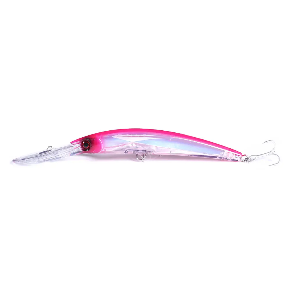 HENGJIA 17 cm 23,5 g Minnow-Angelköder, Laser-Kunstköder, 3D-Augen, Angelwobbler, Köder, Wobbler, Angelgerät, Tauchen, 2,5 m – Detail 7